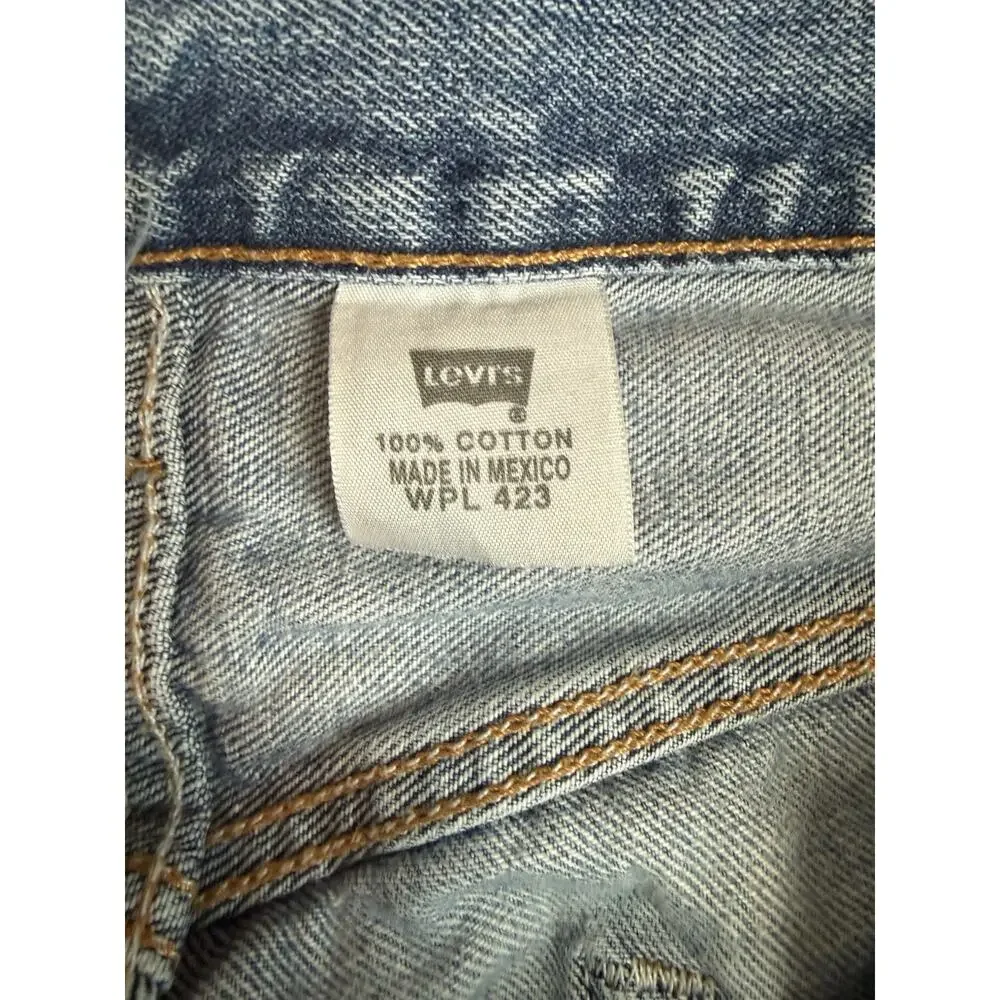 Levis 501 Button Fly Jeans 34x32 Tag Fits 32x31 Distressed Destroyed Knees